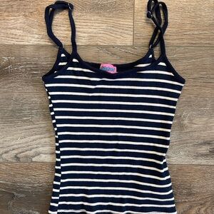 Edikted Navy and White Striped Ribbed Cami like new size XS
